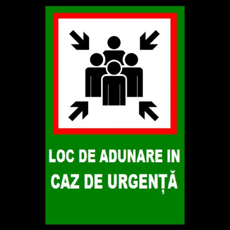 Placuta pentru loc de adunare in caz de urgenta